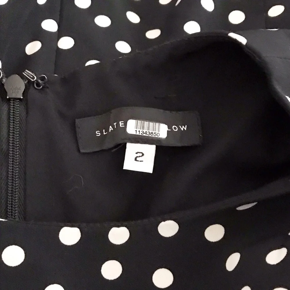 Slate + Willow black and white polka dot dress
